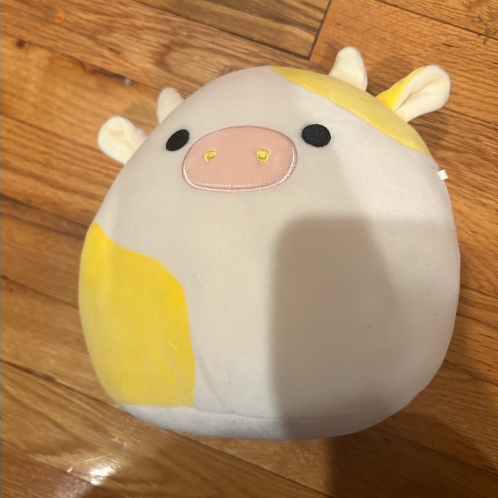 Squishmallows Cream and Yellow Cow Plush Toy